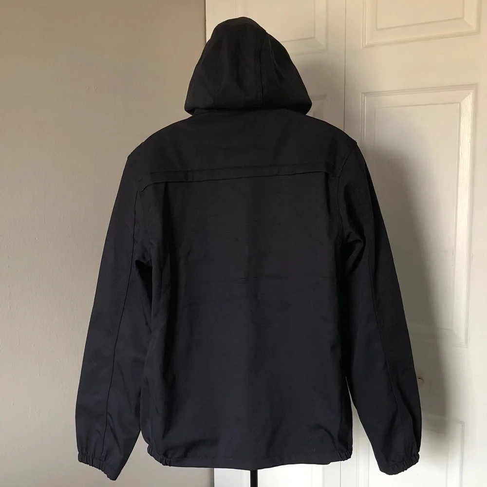 Nomad Men's Tech Fleece Lined Hooded Heavyweight Windbreaker | Navy Blue | L